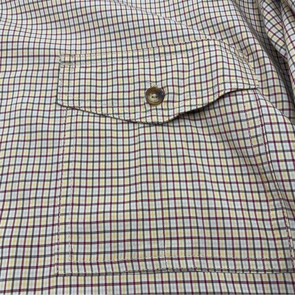 Orvis Men’s Extra Large Plaid Long Sleeve Shirt RN#70534 XL Beige Yellow Button - Picture 3 of 8
